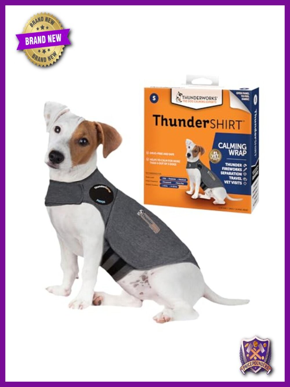 Dog Calming Anxiety Vest with Pressure Technology, Small, Machine Washable